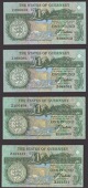 States of Guernsey, replacement £1 (4), ND (1991), serial numbers Z086051-52, Z100408 and Z102532, Trestain...
