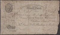 Chatham & Sheerness Union Bank, for Dann, T & B. Bentham & Baikie, £1, 1 March 1803, serial number 43C, Baikie...
