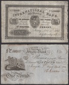 International Bank, £1, 9 November 1865, serial number 2249, also States of the Island of Jersey, unissued £5,...