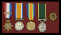 Four: Company Sergeant Major E. Cave, Royal Army Service Corps

1914 Star, with later slide clasp (T-22974 Dvr: E....