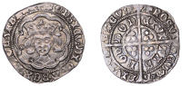 Henry VI (Restored, 1470-1471), Groat, London, mm. cross pattée, reads henricv and franc, nothing over crown,...