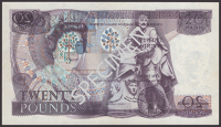 ERROR: Bank of England, David H. F. Somerset, £20, March 1981, serial number E48 713997, with complete transfer...