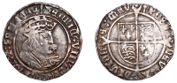 Henry VIII (1509-1547), Second coinage, Groat, Tower, mm. arrow, bust D, reads agl z france, 2.94g/11h (N 1797; S...