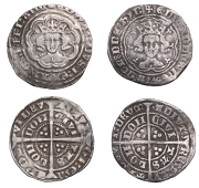 Edward III, Fourth Coinage, Pre-Treaty period, Halfgroat, London, series C, mm. cross 1, 2.14g/7h (N 1148; S 1574);...