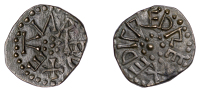 Kings of Northumbria, Æthelred II, First Reign (841-44), Styca, gp Cii, struck by Eanred, +ediγred re: around...