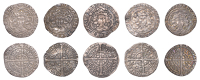 Edward IV (First reign, 1461-1470), Light coinage, Groats (5), all London, class VII, mm. crown, quatrefoils by...