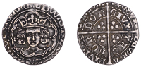 Edward IV (Second reign, 1471-1483), Groat, London, class XVIII, mm. pierced cross and pellet [fourth quarter on...
