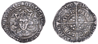 Edward IV (Second reign, 1471-1483), Groat, London, class XXI, mm. heraldic cinquefoil, rose on breast and after...