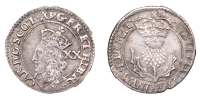 Scotland, Charles I, Third coinage, Briot’s issue, Twenty Pence, no mm., signed b above crown on rev., 0.89g/6h...
