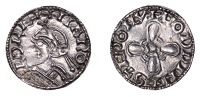 Harold I (1035-1040), Penny, Jewel Cross type, London, Godwine Stewer, +godwine step on lv, struck from dies of...