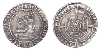 Scotland, James V, Groat, Holyrood Abbey mint, type IIIb (iii), bust right with mantle and no  chain, single-arched...