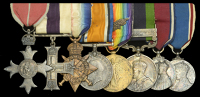 A fine Great War O.B.E., ‘Battle of Loos - Gun Trench’ M.C. group of eight awarded to Captain F. W. Trott, 8th...