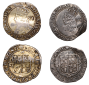 Charles II (1660-1685), Third Hammered issue, Sixpences (2), both mm. crown, no stops by obv. mm., 2.91g/12h (ESC...