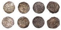 Charles I (1625-1649), Tower mint, Pennies (4), all Gp A [type 1a], no inner circles, no mm., two stops at start of...