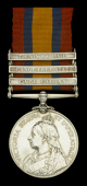 Queen’s South Africa 1899-1902, 3 clasps, Cape Colony, Orange Free State, Transvaal (35033 Pte. F. White. 102nd....