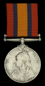 Queen’s South Africa 1899-1902, no clasp (259 Pte. D. Strachan. Tembuland M.R.C.) edge bruising and harshly...