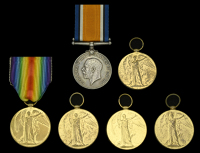 Pair: Private A. H. Jones, Royal Air Force, who was wounded whilst serving with 99 Squadron, mostly likely during...
