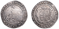 James I (1603-1625), Third coinage, Halfcrown, mm. lis [1623-4], plain ground below, 14.62g/11h (N 2122; S 2666)....