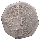 Charles I (1625-1649), Pontefract, Shilling, 1648, type 1, thicker lettering, large c r, rev. castle gateway, obs to...