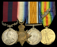 A Great War ‘East Africa’ D.C.M. group of four awarded to Acting Company Sergeant Major C. Goldsmith, South...