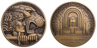 France, Monument aux Morts de Rauba Capeau, Nice, 1928, an Art Déco bronze medal by G.-A. Lavrillier after A.-A....