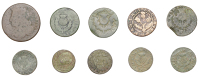SCOTLAND, Miscellaneous base metal coins (10), various types [lot]. Fair to fine 	 £80-£100