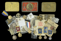 Miscellaneous R.A.O.B. Jewels.
Five R.A.O.B. Jewels, the first silver and enamel, the second and third silver-gilt...