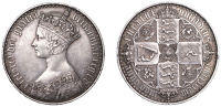 Victoria (1837-1901), ‘Gothic’ Crown, 1847, edge undecimo, 28.31g/6h (ESC 2571; S 3883). Numerous small marks...