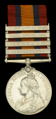 Queen’s South Africa 1899-1902, 4 clasps, Wittebergen, Belfast, South Africa 1901, South Africa 1902 (7077 Tpr: F....