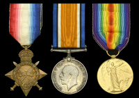 Three: Private W. Jackson, Royal Fusiliers, 20th (Public Schools) Battalion who was killed in action at High Wood,...