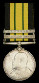 Africa General Service 1902-56, 2 clasps, Somaliland 1902-04, Jidballi (1471 Sapr: C. Wall. R.E.) edge bruising,...