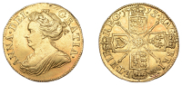 Anne (1702-1714), Half-Guinea, 1713 (MCE 236; S 3575). Edge marks at 12 o’clock, otherwise good very fine, some...