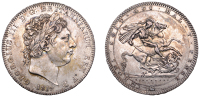 George III (1760-1820), New coinage, Crown, 1819, edge lix (ESC 2010; S 3787). Cleaned, otherwise good very fine	...