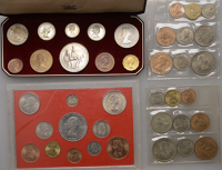Elizabeth II, Proof Set, 1953, comprising Crown to Farthing (PS 19); together with other contemporary currency sets...