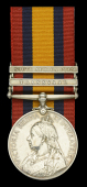Queen’s South Africa 1899-1902, 2 clasps, Transvaal, South Africa 1902 (4366 Pte. A. Hamilton. Rl. Scots Fus.)...