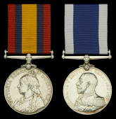 Pair: Engine Room Artificer G. McV. Tarbet, Royal Navy 

Queen’s South Africa 1899-1902, no clasp (G. M. Tarbet....