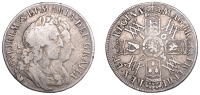 William and Mary (1688-1694), Halfcrown, 1693/3 inverted, edge qvinto (ESC 859; S 3436). Toned, fine	 £100-£120