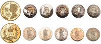 IRELAND, Eire, Proof Ten Shillings (5), 1966, 20th Anniversary of the Easter Rising (KM 18; S 6646); Elizabeth...