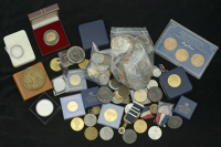 A large group of base metal medals, British and World [lot]. Varied state	 £80-£100