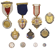 Edward VIII, Fantasy Maundy Set, 1936; together with miscellaneous badges (7), most enamelled [lot]. The Maundy set...