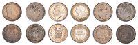 George IV, Sixpences (2), both 1825 (S 3814); William IV, Sixpence, 1831 (S 3836); Victoria, Sixpence, 1894 (S...