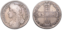 James II (1685-1688), Crown, 1687, second bust, edge tertio (ESC 743; S 3407). Toned, near fine	 £100-£120