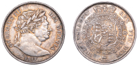 George III (1760-1820), New coinage, Halfcrown, 1817, large head (ESC 2090; S 3788). Light marks, toned, about...