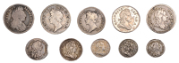 Charles II to George I, Maundy oddments (10), various dates and denominations [10]. Varied state	 £100-£120