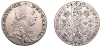 George III (1760-1820), Pre-1816 issues, Shilling, 1787, without hearts, 1 over retrograde 1 in date (ESC 2126; S...