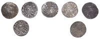 Henry III, Long Cross pennies (7), mostly Canterbury, various classes [7]. Varied state	 £100-£120