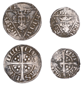 IRELAND, Edward I, Second coinage, Penny, class Ib, Dublin, reads .edw.r., 1.37g/9h (S 6247; DF 64); Halfpenny,...