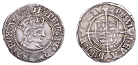 Henry VII (1485-1509), Profile issue, Halfgroat, York, Abp Bainbridge, mm. martlet, keys below shield, reads henric,...