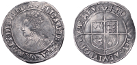 Elizabeth I (1558-1603), Second issue, Shilling, mm. cross-crosslet, bust 1Aiii, double rows of pearls but with one...