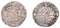 Henry V (1413-1422), Definitive issues, Penny, class F, York, mm. pierced cross on obv. only, mullet to left,...